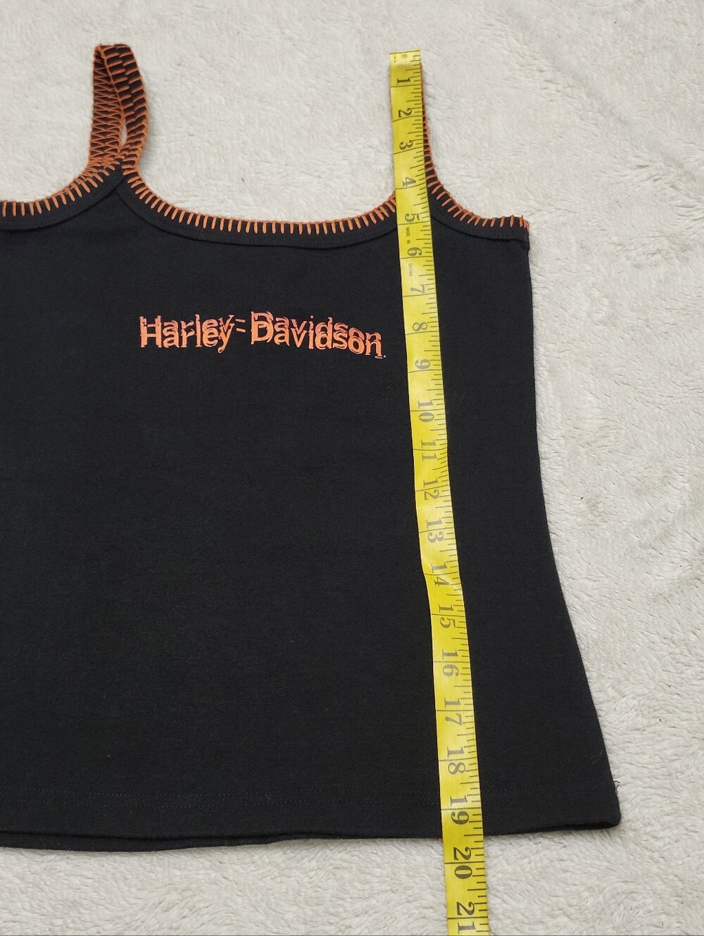 • VTG 2003 Harley Davidson Women Camisole Tank Top Grand Cayman Pirate Small USA - Picture 11 of 12